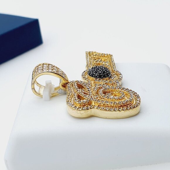 "14K Gold Plated Cubic Zircon Pendant, INUS1BR232 - Picture 8 of 9